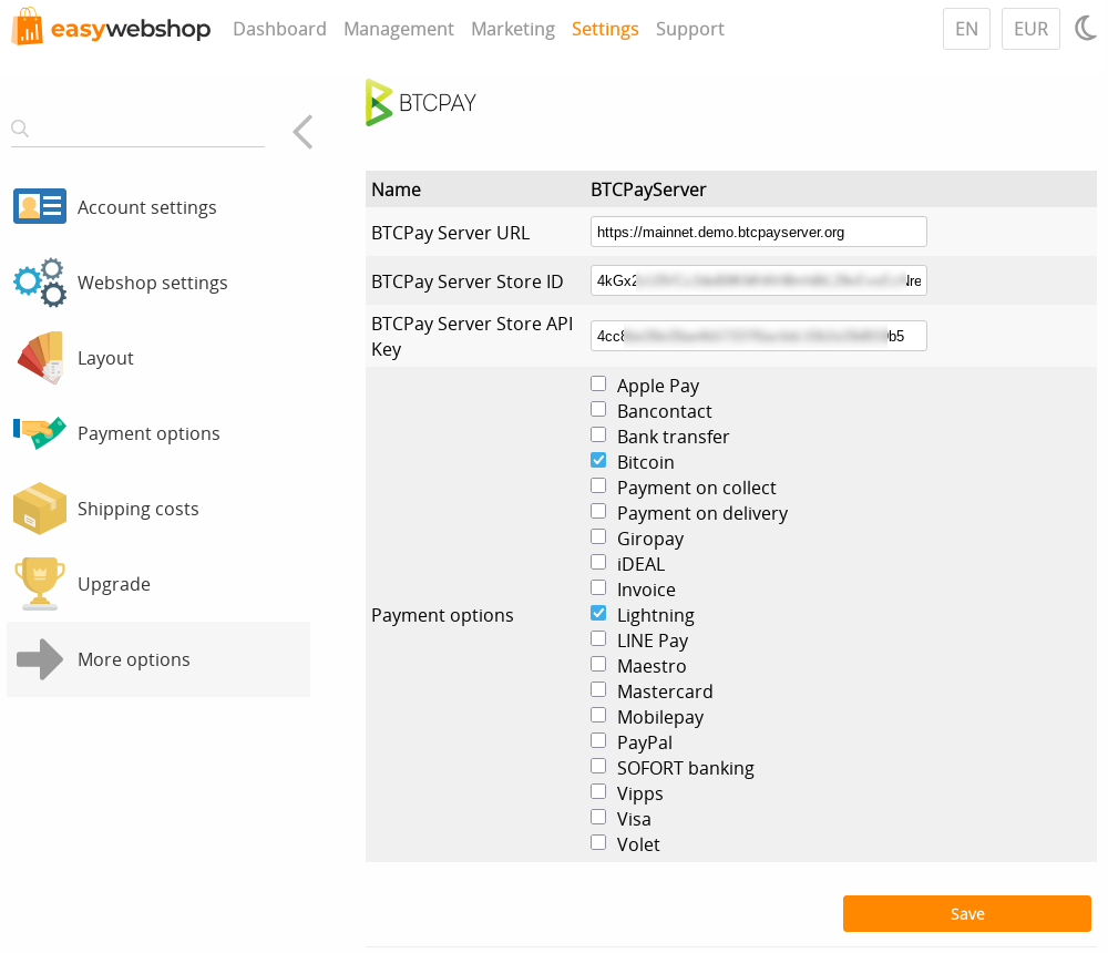 btcpay-server-easywebshop-settings